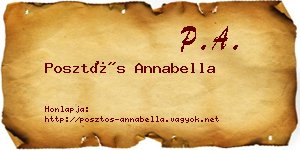 Posztós Annabella névjegykártya